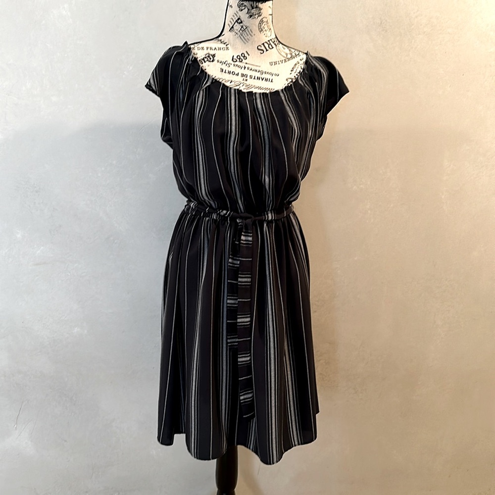 Navy & White Classy Summer Dress